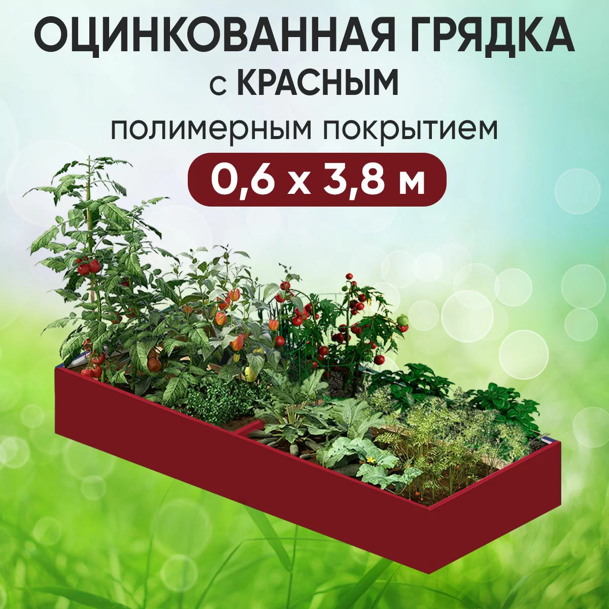 Грядка красная (0,6 х 3,8)